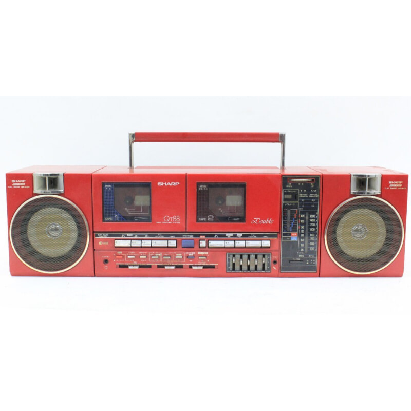 買取実績 |SHARP シャープ QT-88R ダブルラジカセ スピーカー分離型