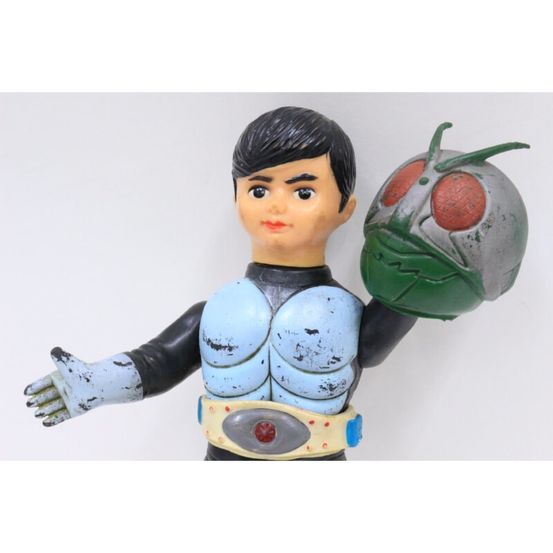 買取実績 |旧バンダイ [仮面ライダー] ソフビ人形 約27cm マスク着脱