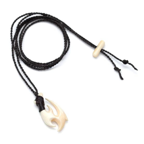 クジラ歯 フィッシュフック【5-大】 ネックレス – 海想