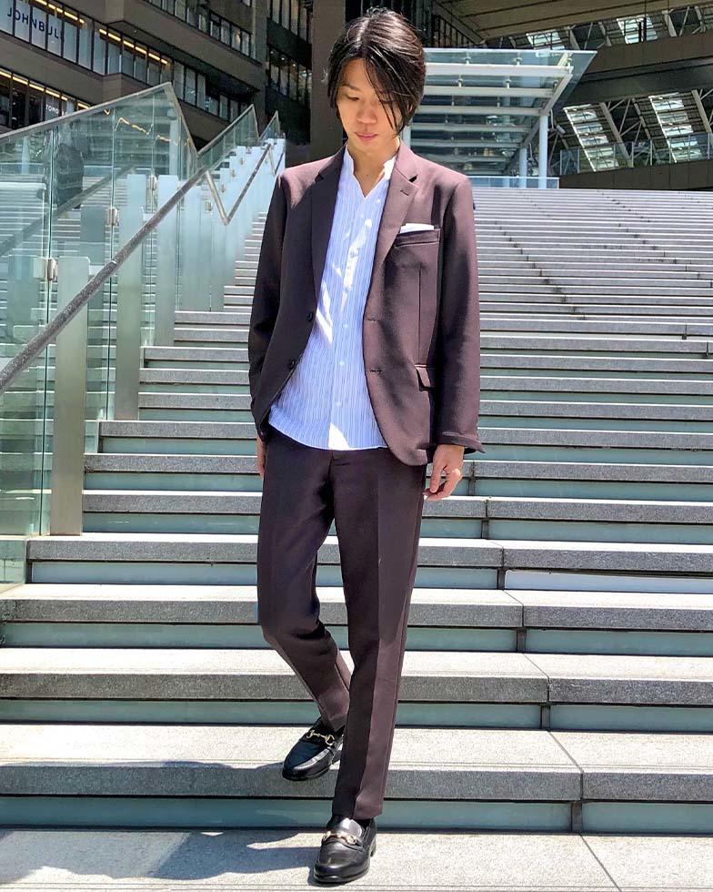 秋冬ブラウンセットアップスタイル 大阪本町店 上木良太 | オーダー