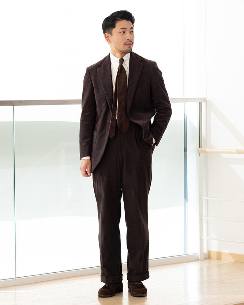ブラウンコーデュロイスーツ 銀座ベルビア館 板垣祐輝 | オーダー