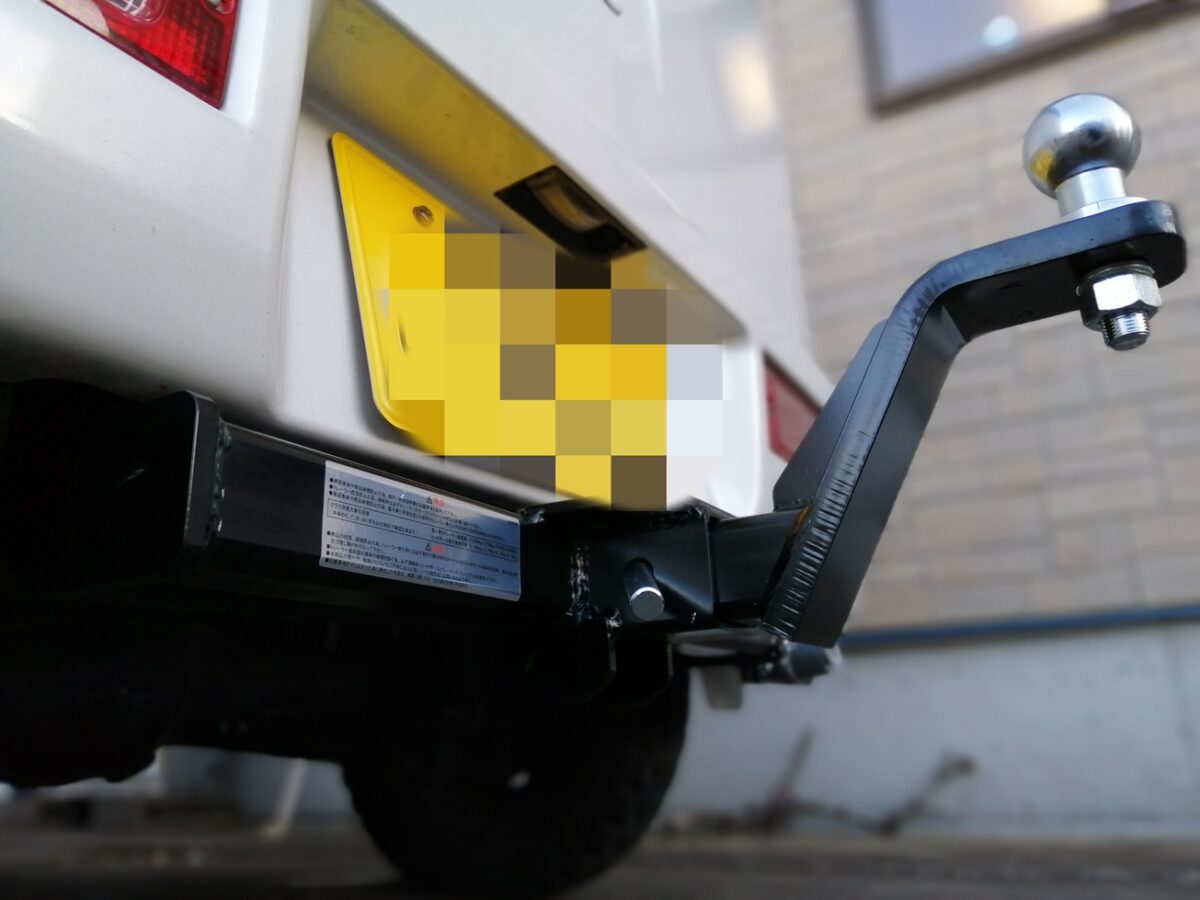 ハイゼットカーゴにサントレックスのヒッチメンバーを取り付ける