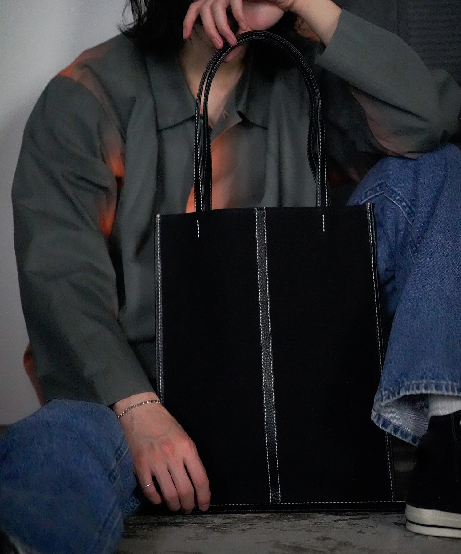 KATHARINE HAMNETT LONDON】＜WEB限定＞ STITCHED COMBI TOTE