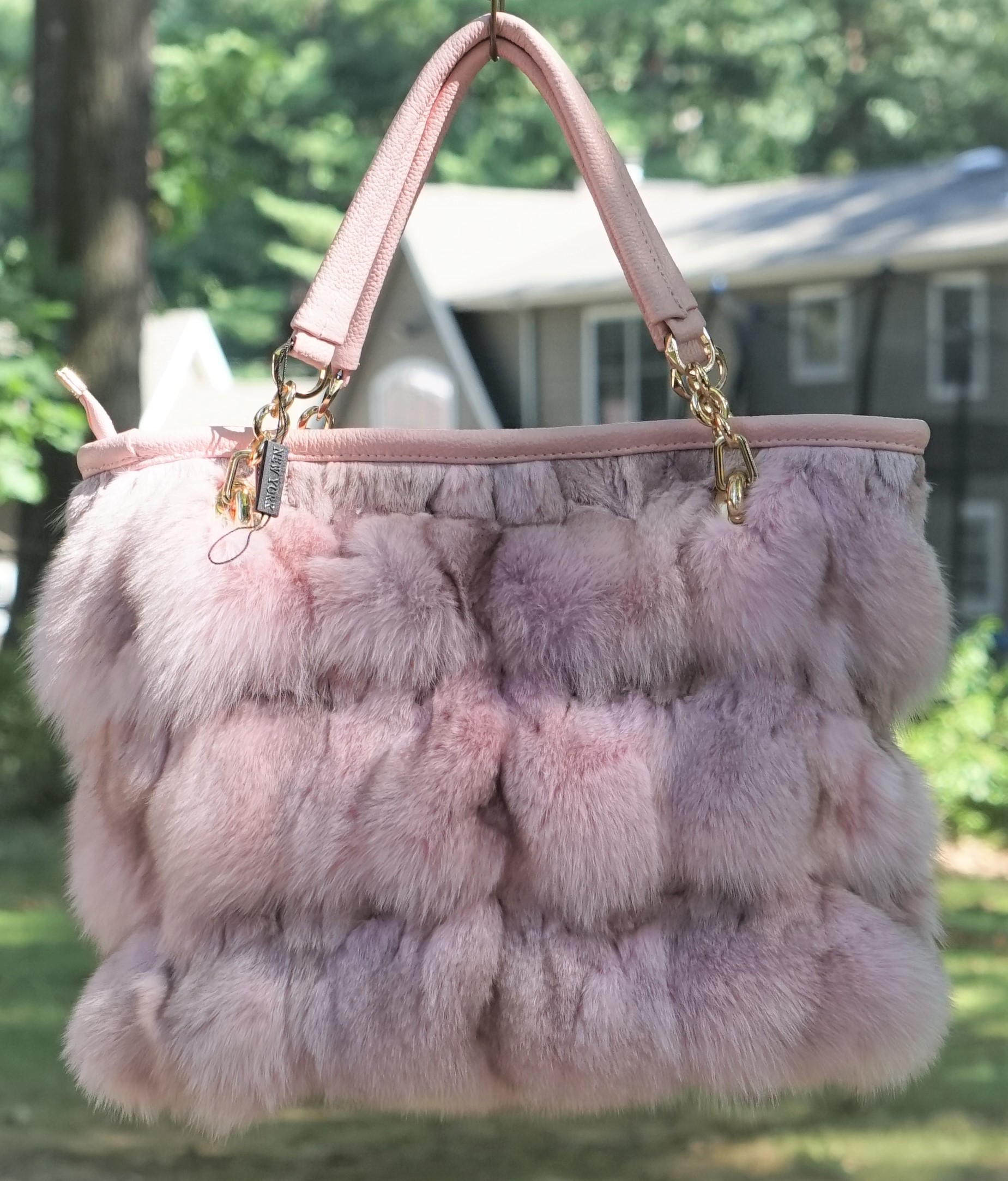 Baby Pink Fox Fur Bag 7665 – MARC KAUFMAN FURS