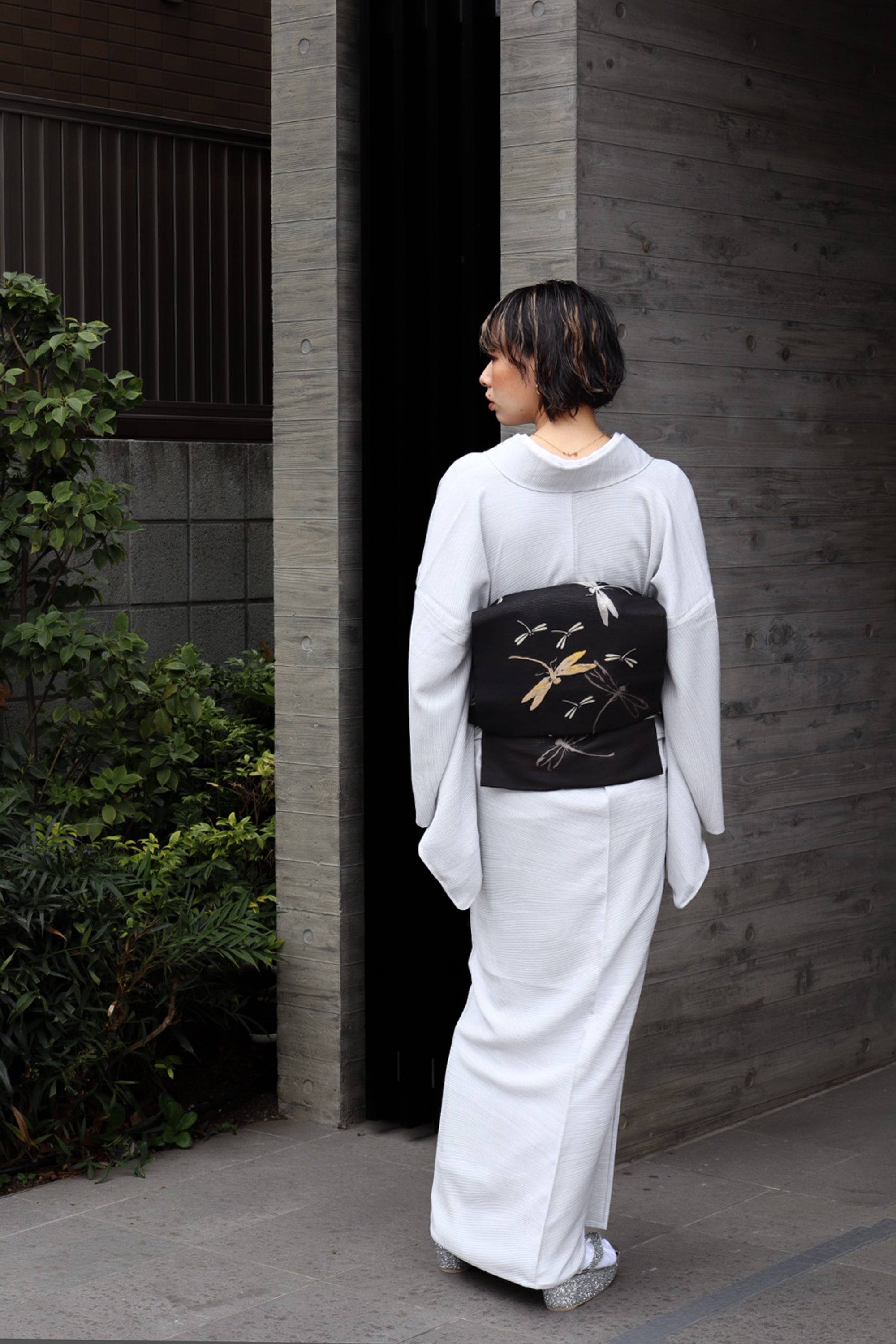 蜻蛉 絽（Wing）：アンティーク｜名古屋帯