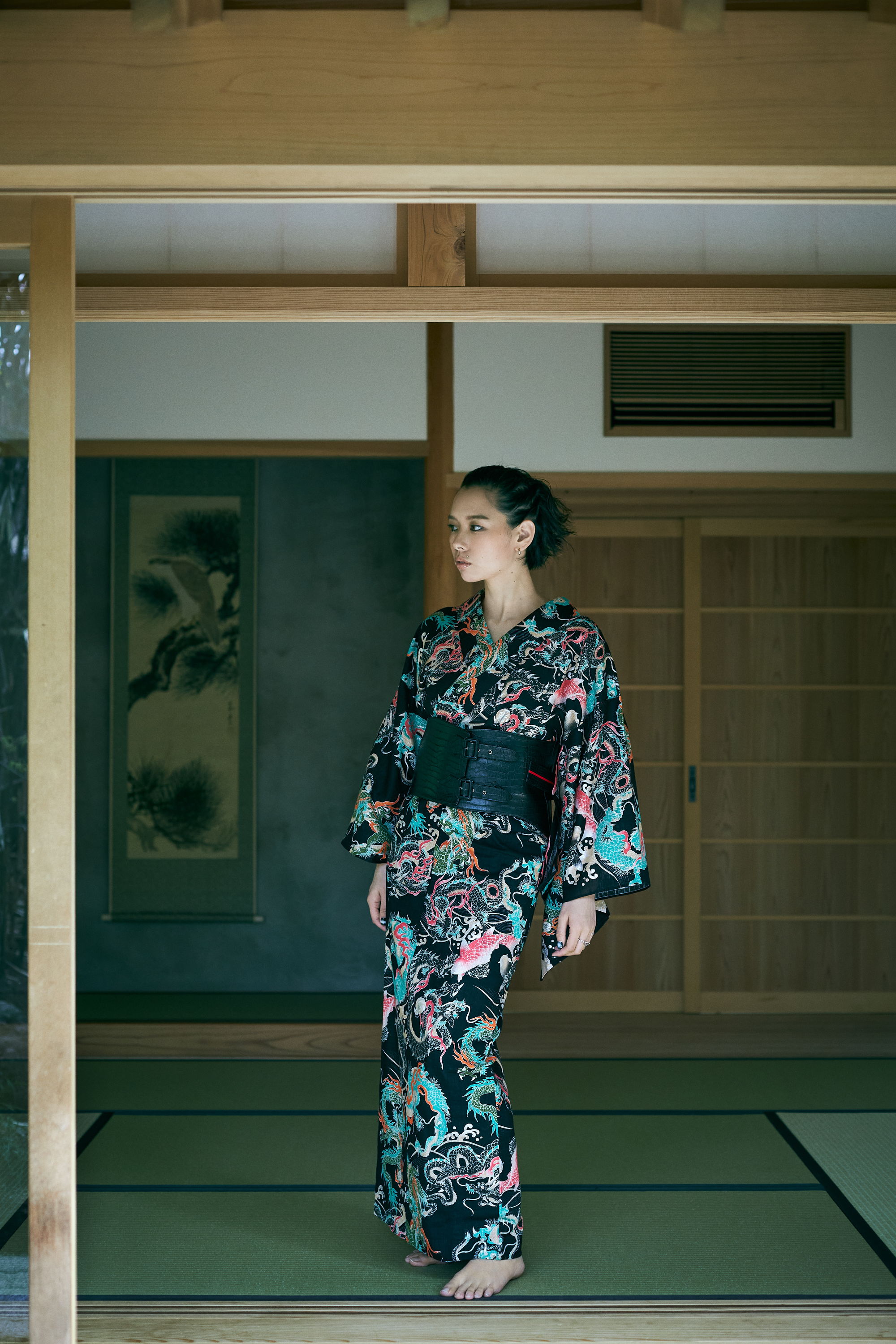 浴衣｜龍舞皇帝 黒｜誉田屋源兵衛