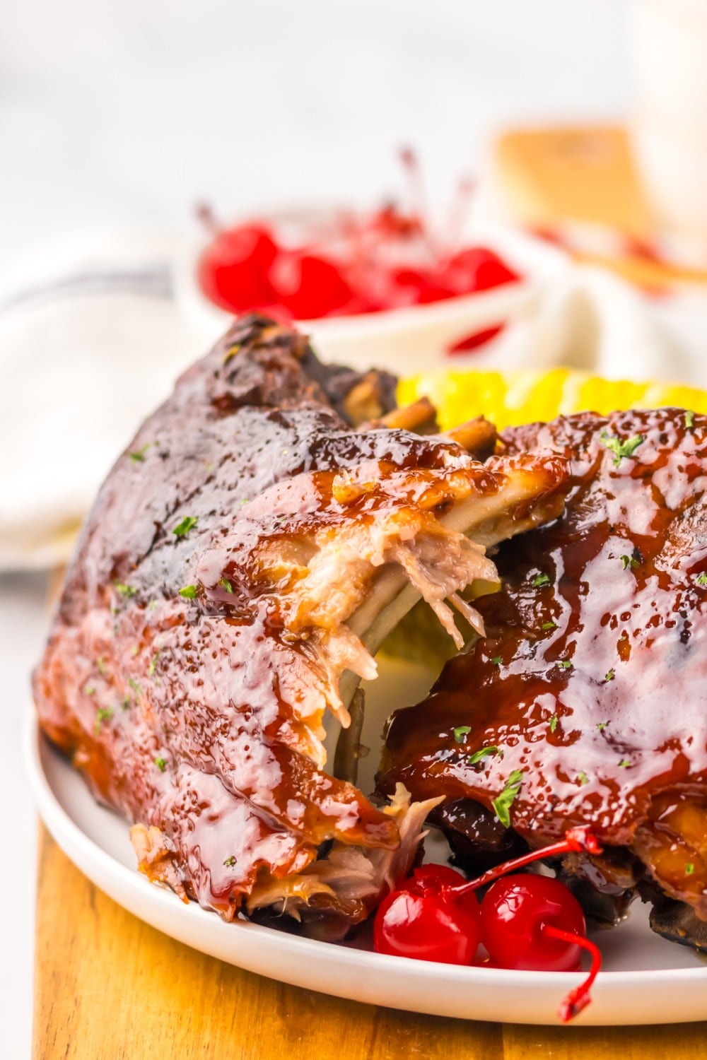 Slow Cooker Cherry Cola Ribs - Kara Creates