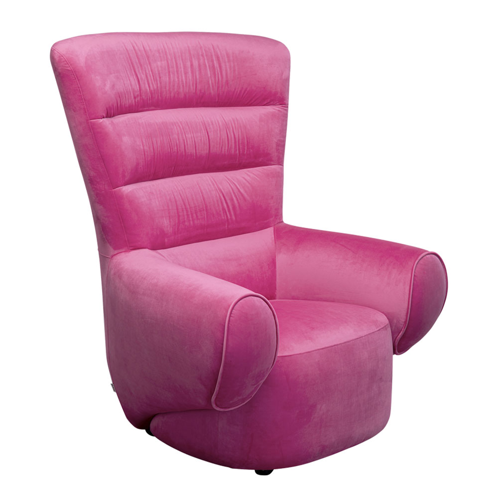 廃番】スイープ ピンク アームチェア - 1人掛けソファー・プライベート