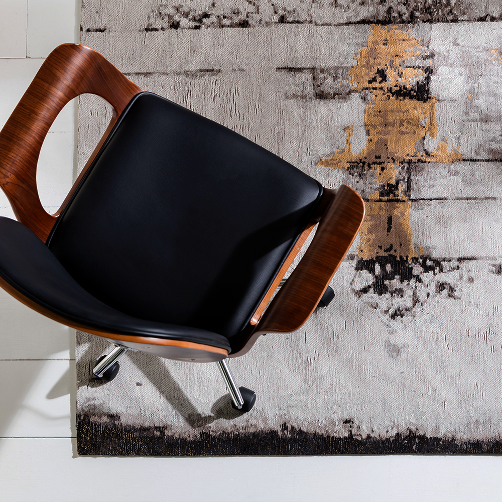 アブストラクトグレーライン 170x240cm カーペット - カーペット・ラグ