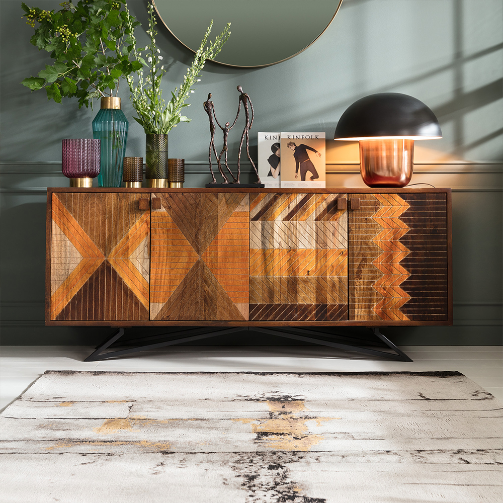 アブストラクトグレーライン 170x240cm カーペット - カーペット・ラグ