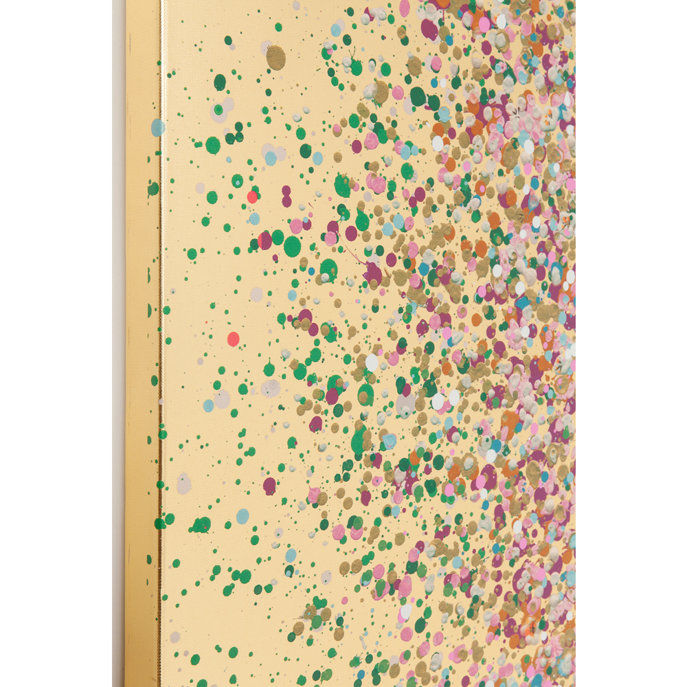 フラワーボート ゴールドピンク 100x80cm タッチドピクチャー ｜【KARE