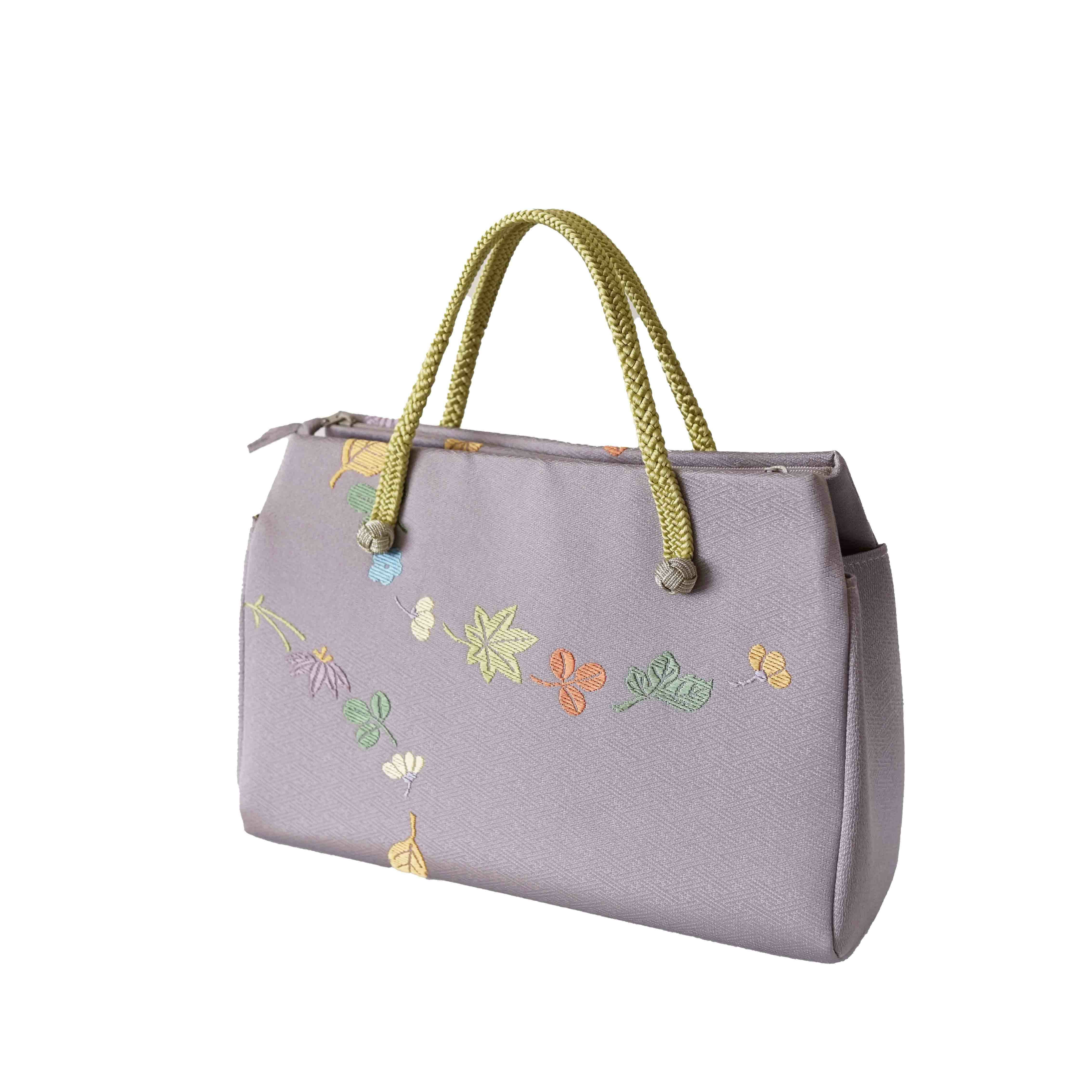 西陣 ソフト利休バッグ（吹き寄せ） | かづら清老舗オンラインショップ