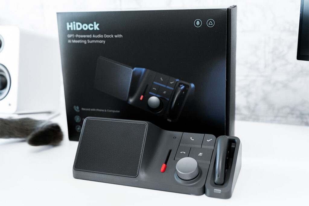 HiDock H1 レビュー | 生成AI連携の議事録・文字起こし機能搭載の多