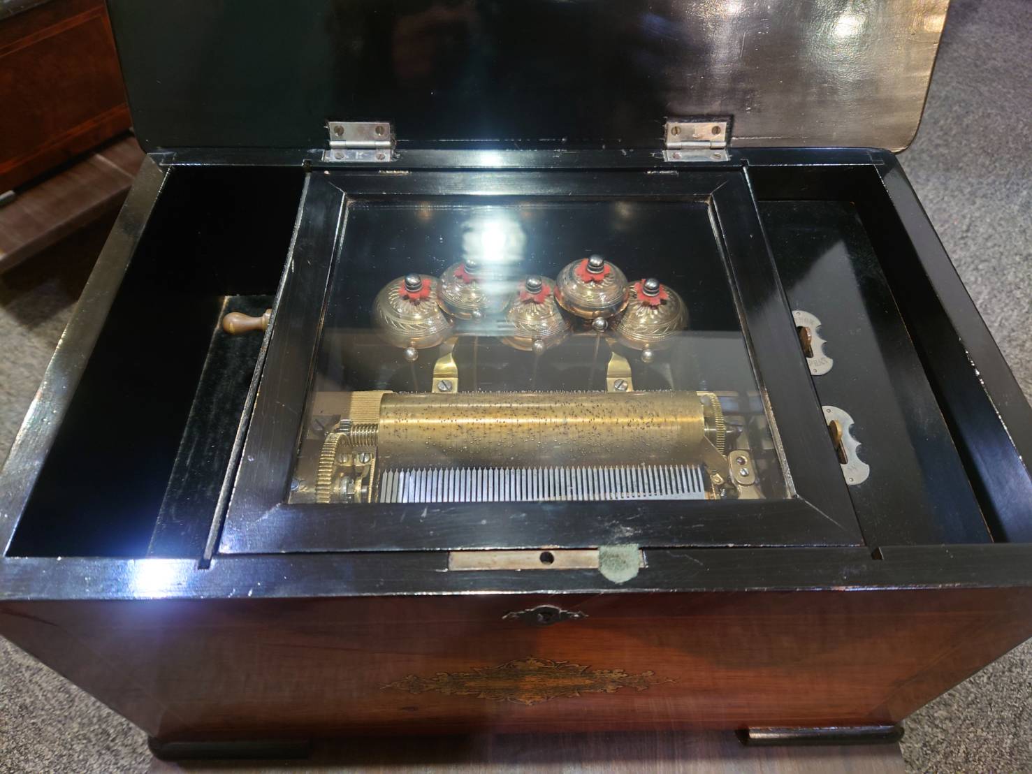 日本曲入りベル付きシリンダーオルゴールJapanese Songs Cylinder