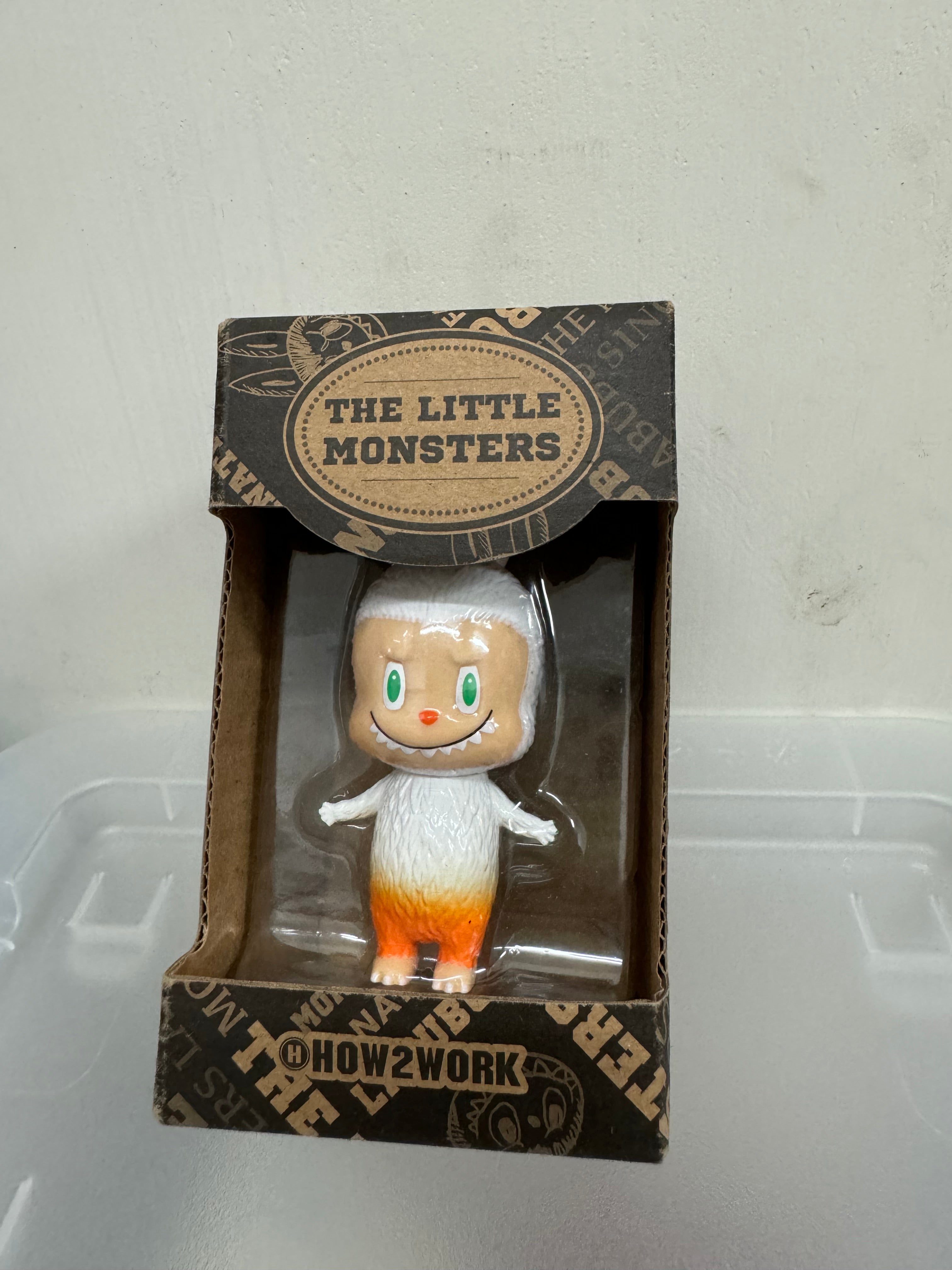 How2work Mini Labubu Transparent White Orange Superman Toy ver