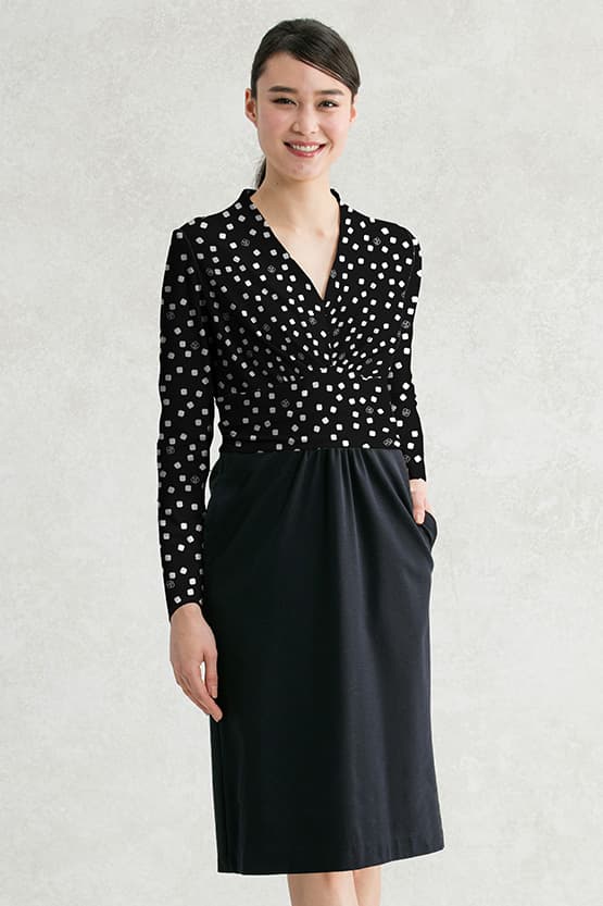 スマートストレッチ】kay meローズ シェルワンピース