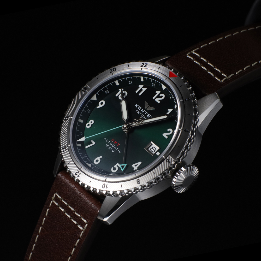 KENTEX スカイマンGMT グリーン／ SKYMAN GMT Green [S809M-04]