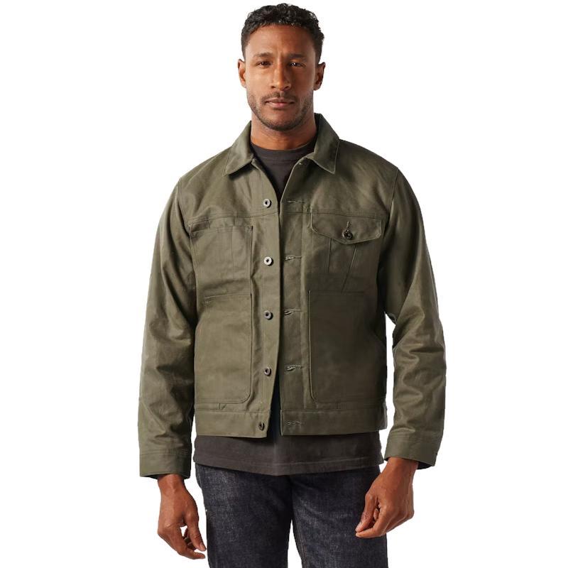 Filson Mens Tin Cloth Short Lined Cruiser Jacket — Kenco Outfitters
