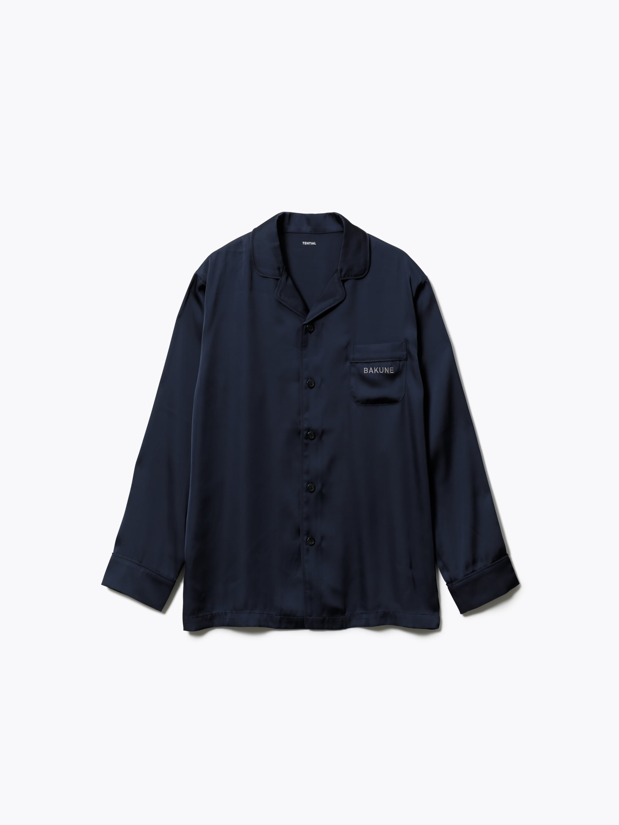 BAKUNE パジャマ サテン / 上下セット（長袖シャツ・ロングパンツ