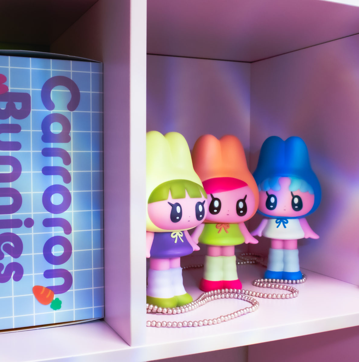 イラストレーター・モニョチタポミチによるアートピース・ソフビ「きゃ