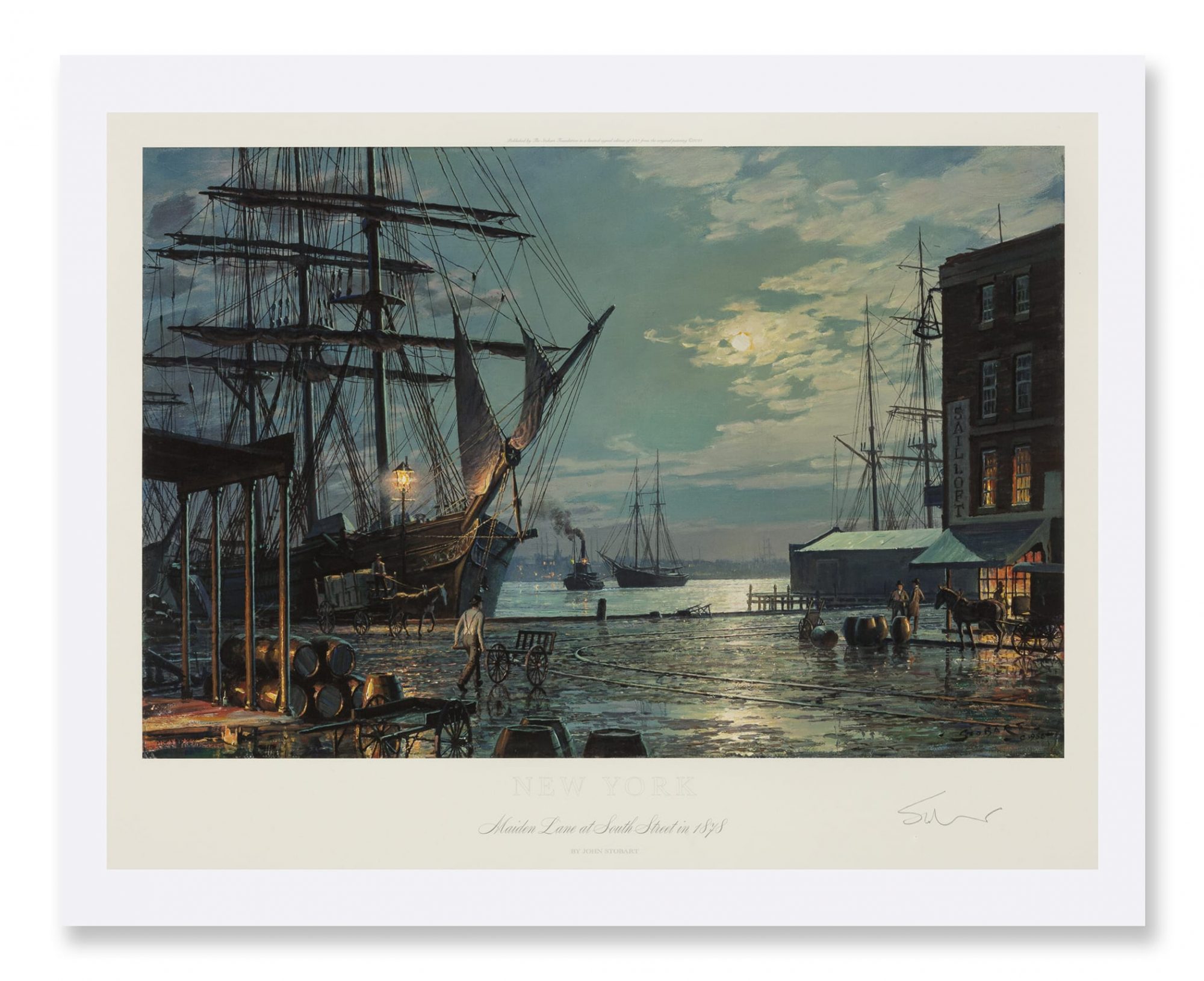 New York Maiden Lane at South Street in 1878 - Kensington-Stobart