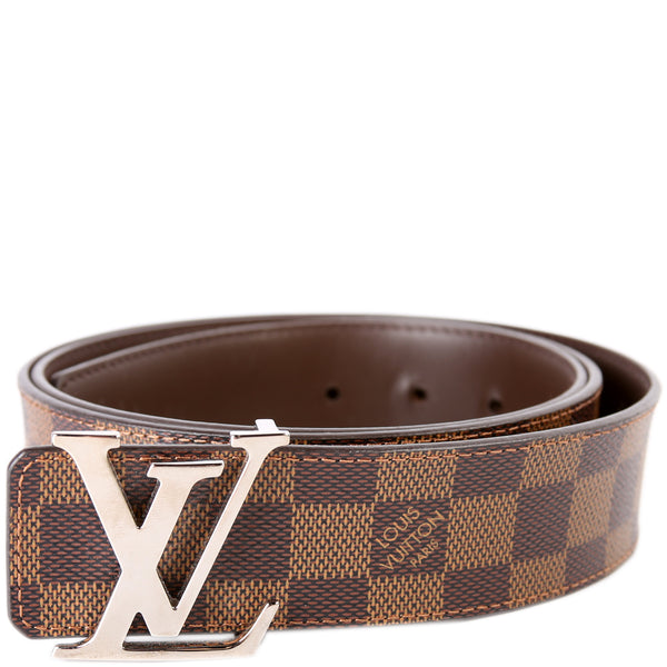 LV Initiales 40MM Reversible Damier Ebene/Leather Belt Size 105/42