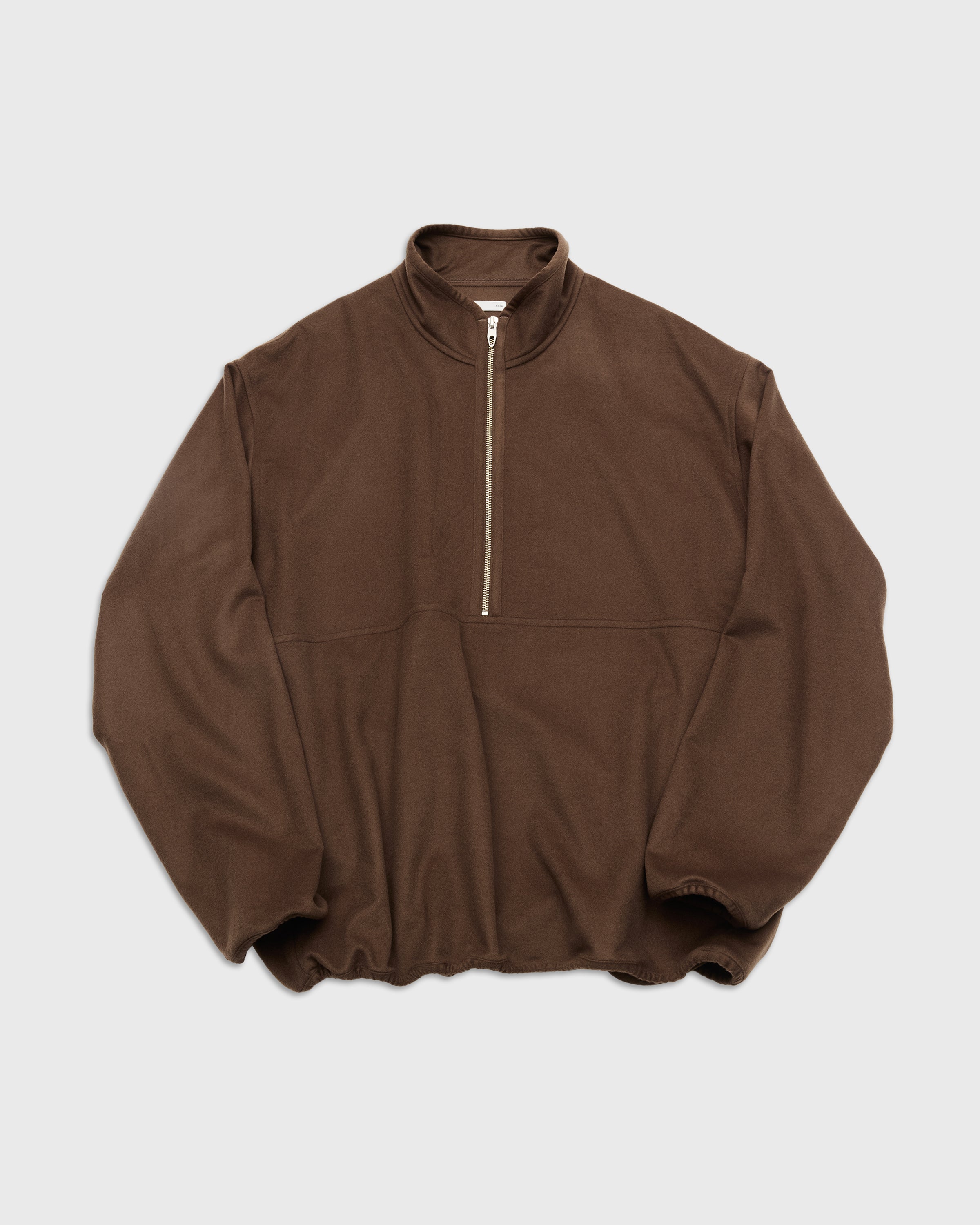 holk Half Zip Jacket(Lamb Short Beaver), Brown – Keylime Tokyo
