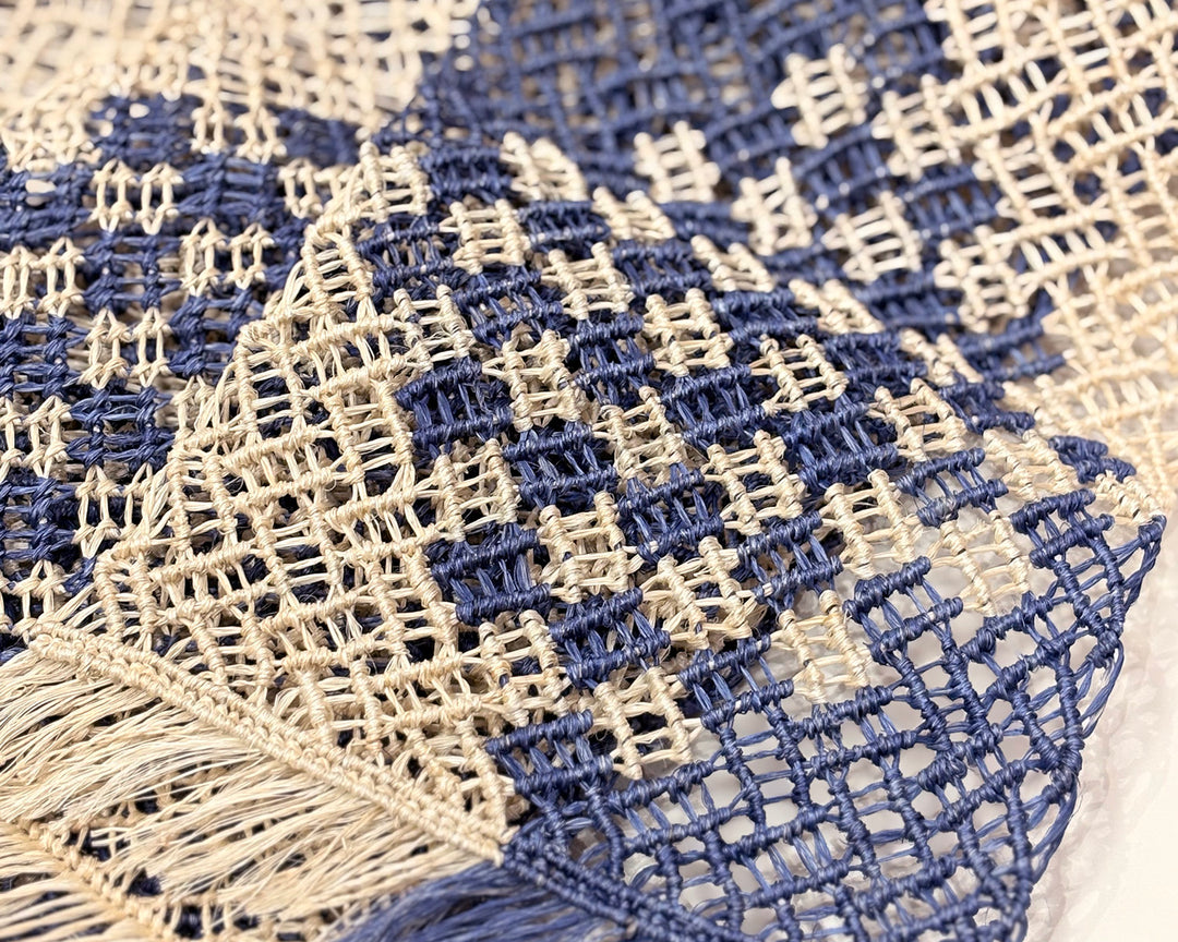 半巾帯 芭蕉紗綾形 格子 – 着物道楽みなとや