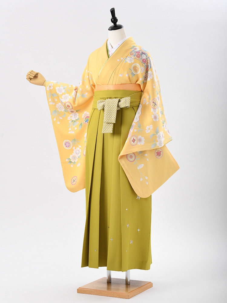 高級卒業式袴レンタル】2-58 卒業式の袴レンタル・正絹二尺袖着物