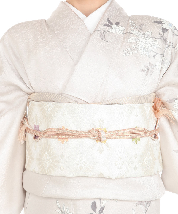 訪問着レンタル｜くすみグレーに更紗｜H5011｜M｜宅配着物レンタル