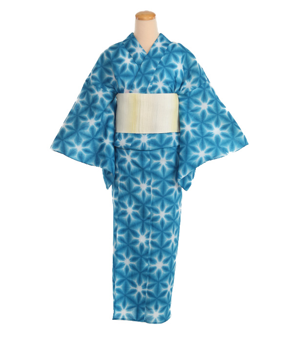 浴衣レンタル｜藤井絞 雪花six｜Y0005｜L｜宅配着物レンタル｜きもの