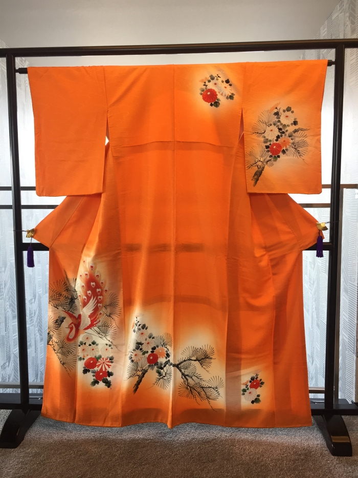 訪問着 オレンジ 鳳凰 0013H 銀座本店在庫 | KIMONO TOKYO TOSHIE