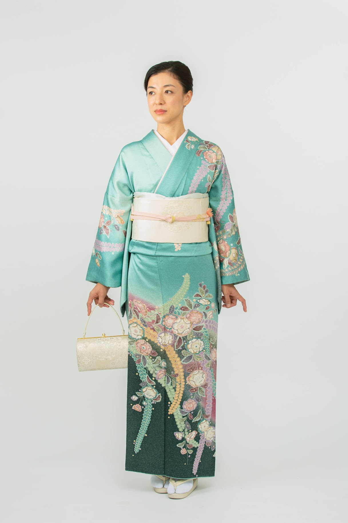 H 訪問着 緑 辻が花 0081 銀座本店在庫 | KIMONO TOKYO TOSHIE