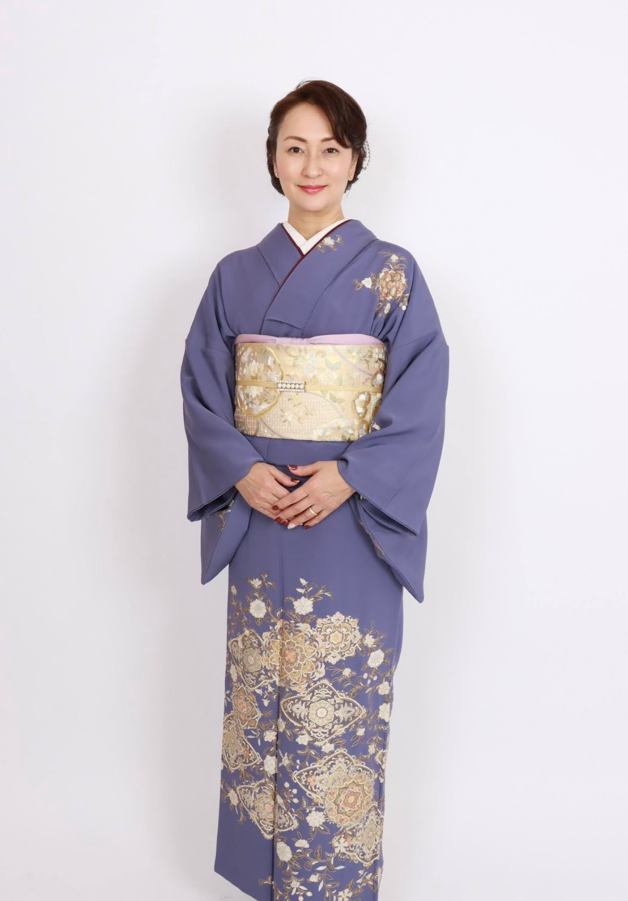 0082H 訪問着 紫 花 銀座本店在庫 | KIMONO TOKYO TOSHIE