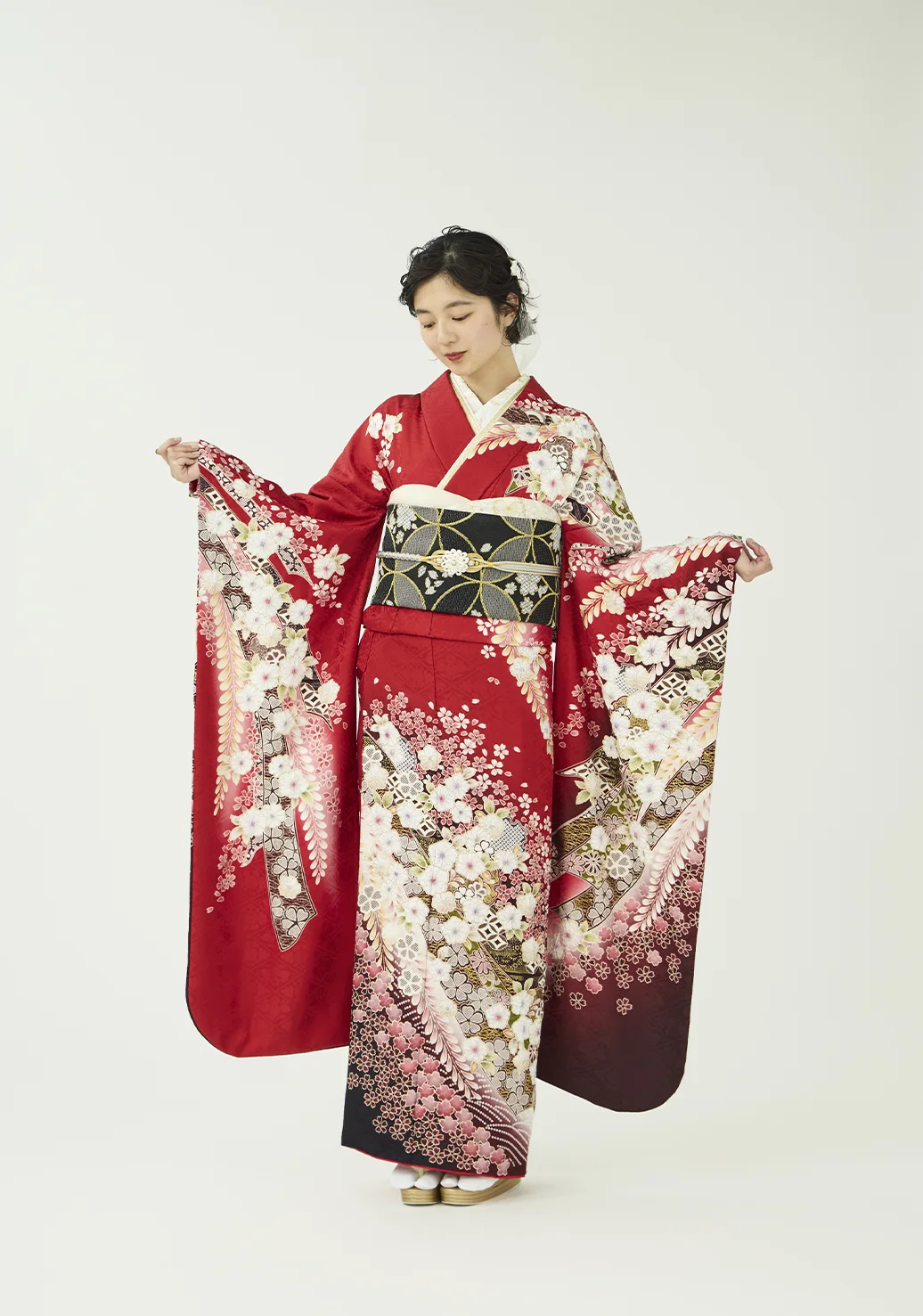 振袖／慶び辻が花／赤 | 振袖レンタル·購入や成人式の着付けは「きもの