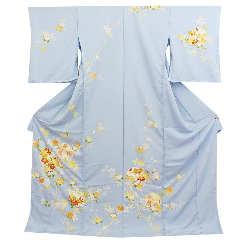 千總 手描京友禅訪問着「雪輪・橘四季花文様」 − 訪問着｜美は