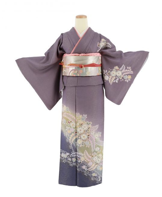 訪問着|紫色に辻が花[165cmまで]No.519｜着物レンタルのKANEMATA