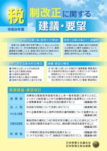 令和8年度税制改正要望 決定 - 近畿税理士政治連盟