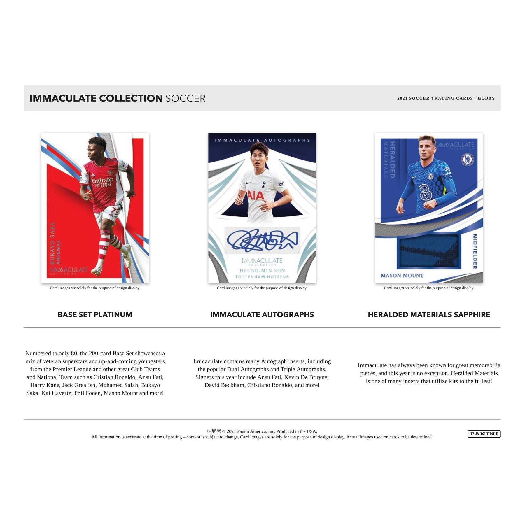 2021 Panini Immaculate Soccer Hobby Box at King Card Canada