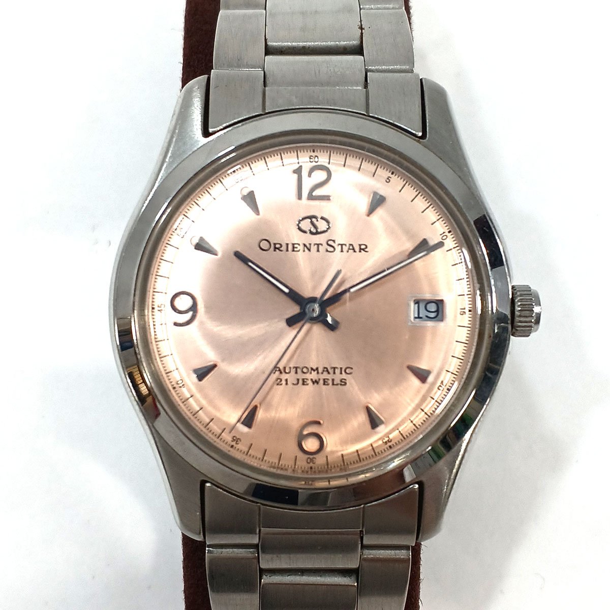 ORIENT STAR オリエントスター 腕時計 597302-70 裏スケ ピンク文字盤