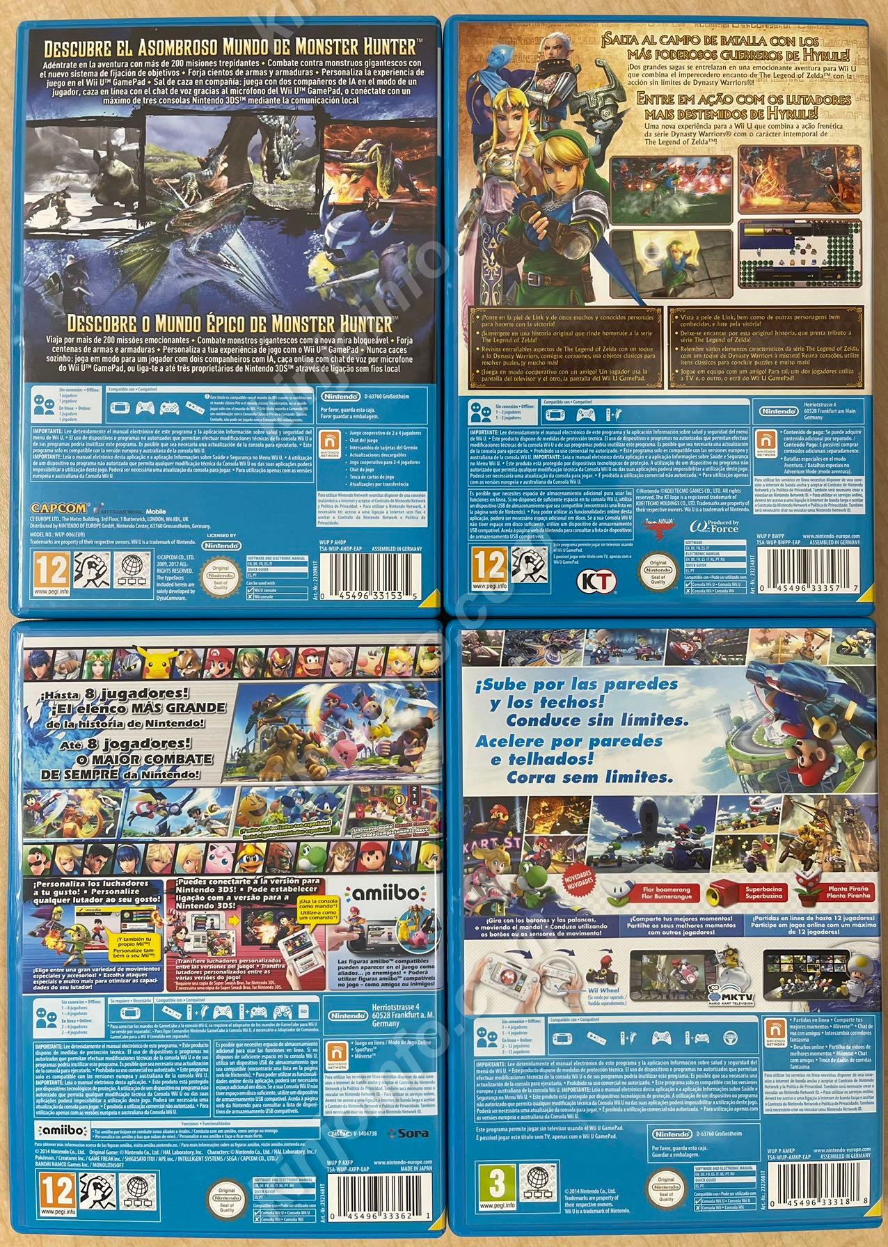 WiiUソフト4本セット【中古美品・PAL版・WiiU欧州版】 / kinjoinfo