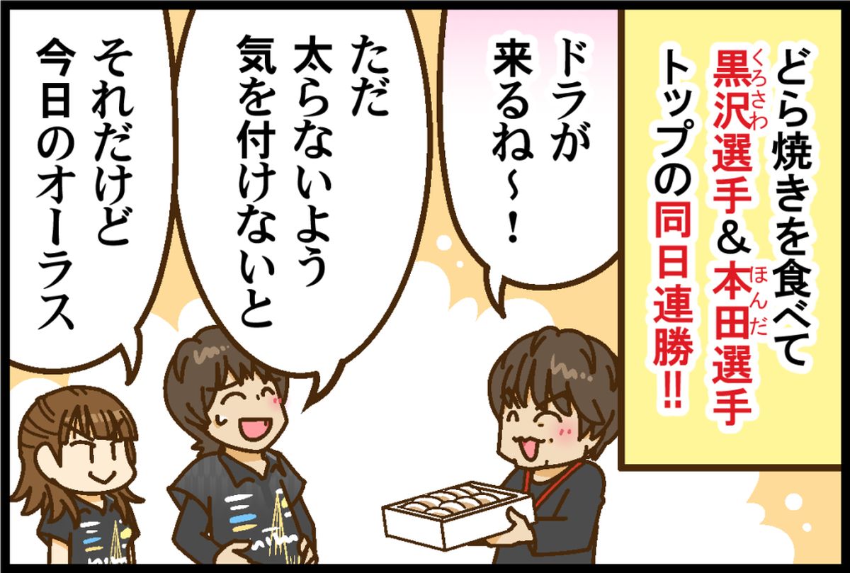 Mリーグ2024-25】黒沢咲・本田朋広両選手、どら焼きを食べて同日連勝