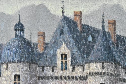 西村龍介「静日」油彩 F4号 東郷青児賞 内閣総理大臣賞 二科会理事長