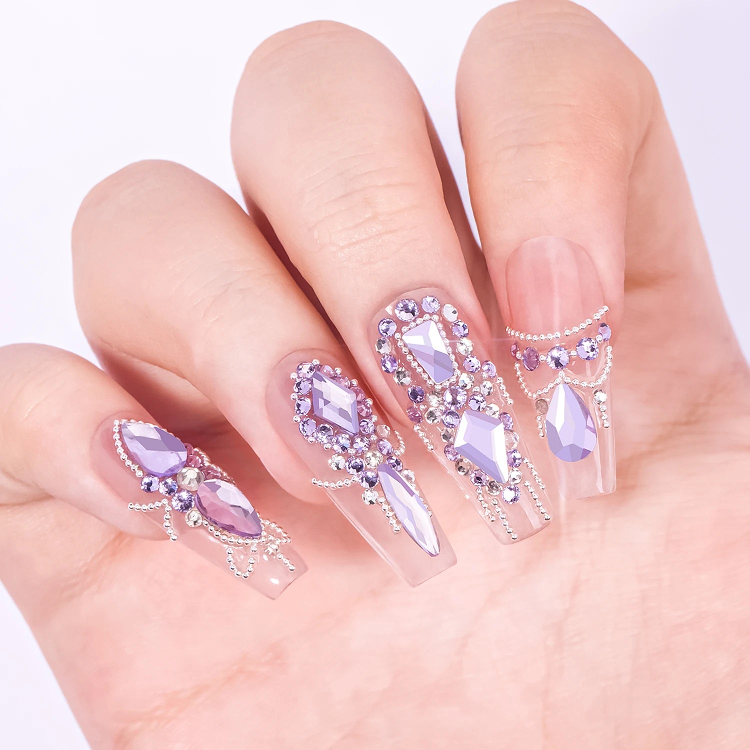 ネイルアート フラットボトムダイヤモンド キラキラ ビーズ ストーン