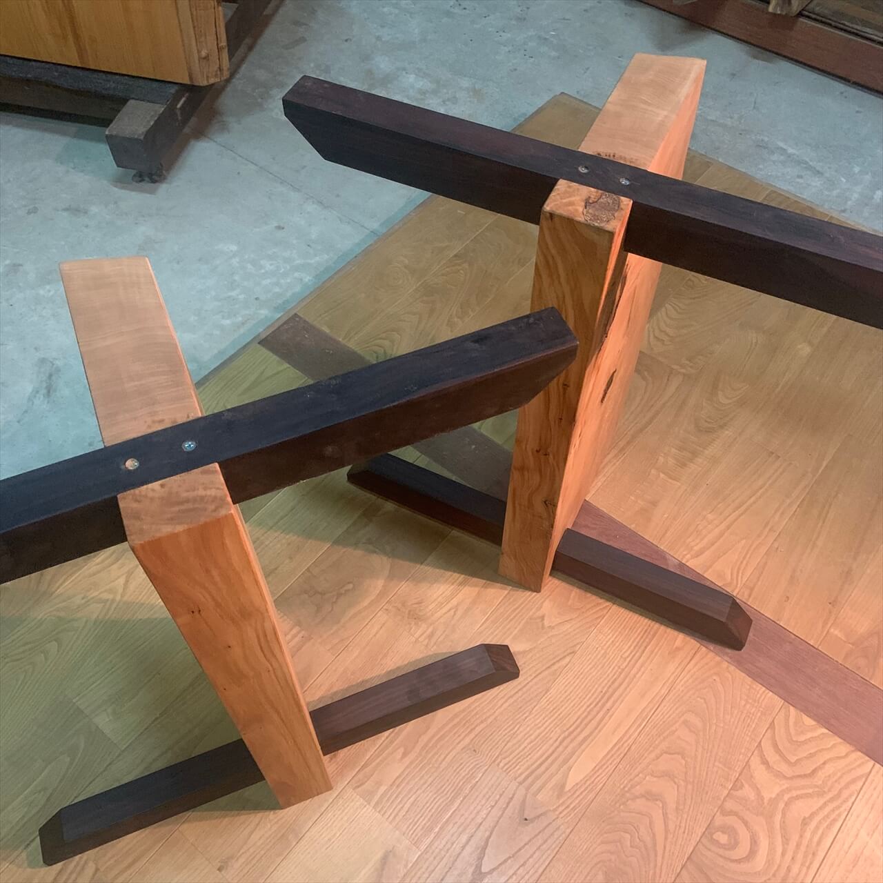 IKEA ミットバック 2脚セット オイル塗装 テーブル脚 IKEA ミット