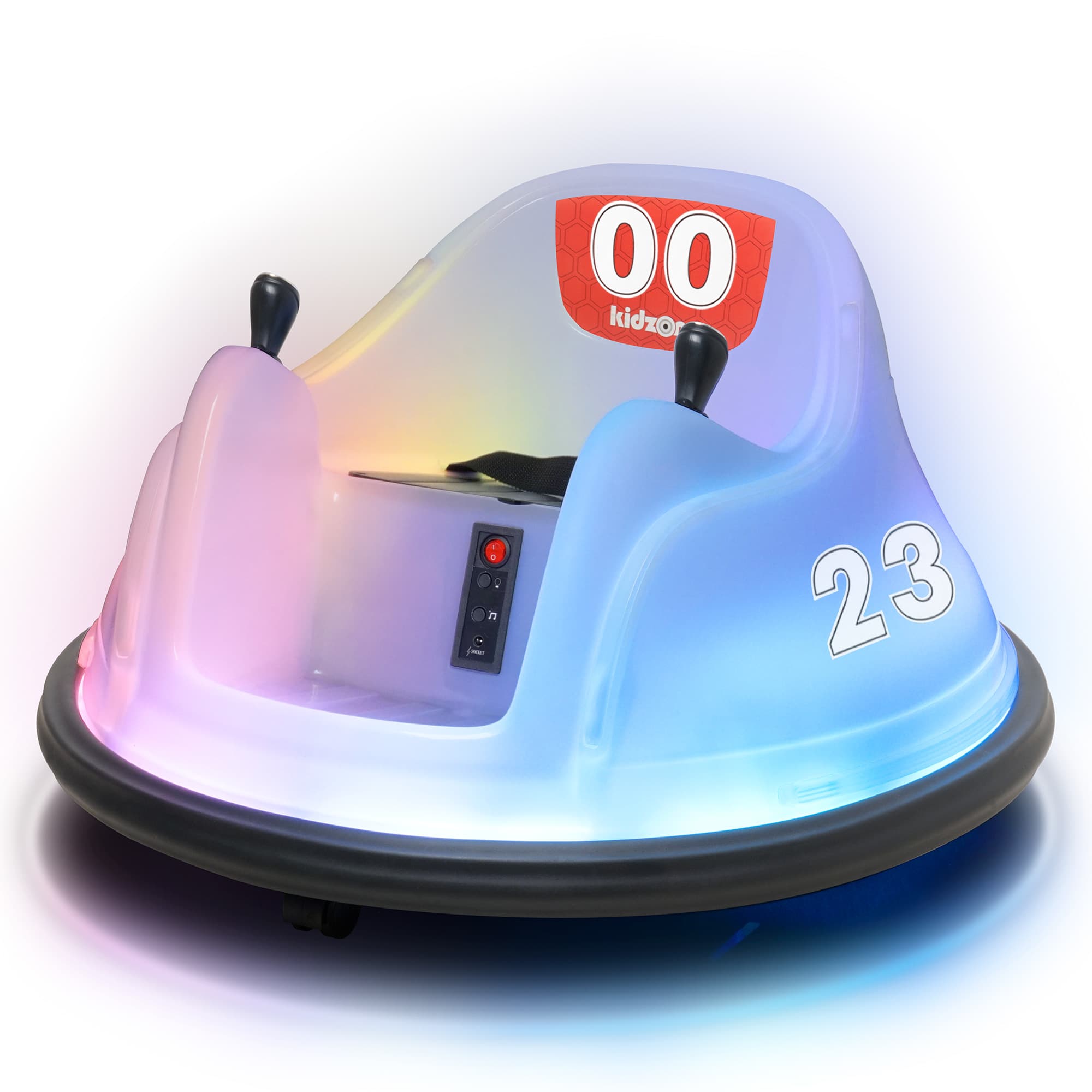 Kidzone 6V Electric Ride-On Bumper Car for Toddlers, 360° Spin