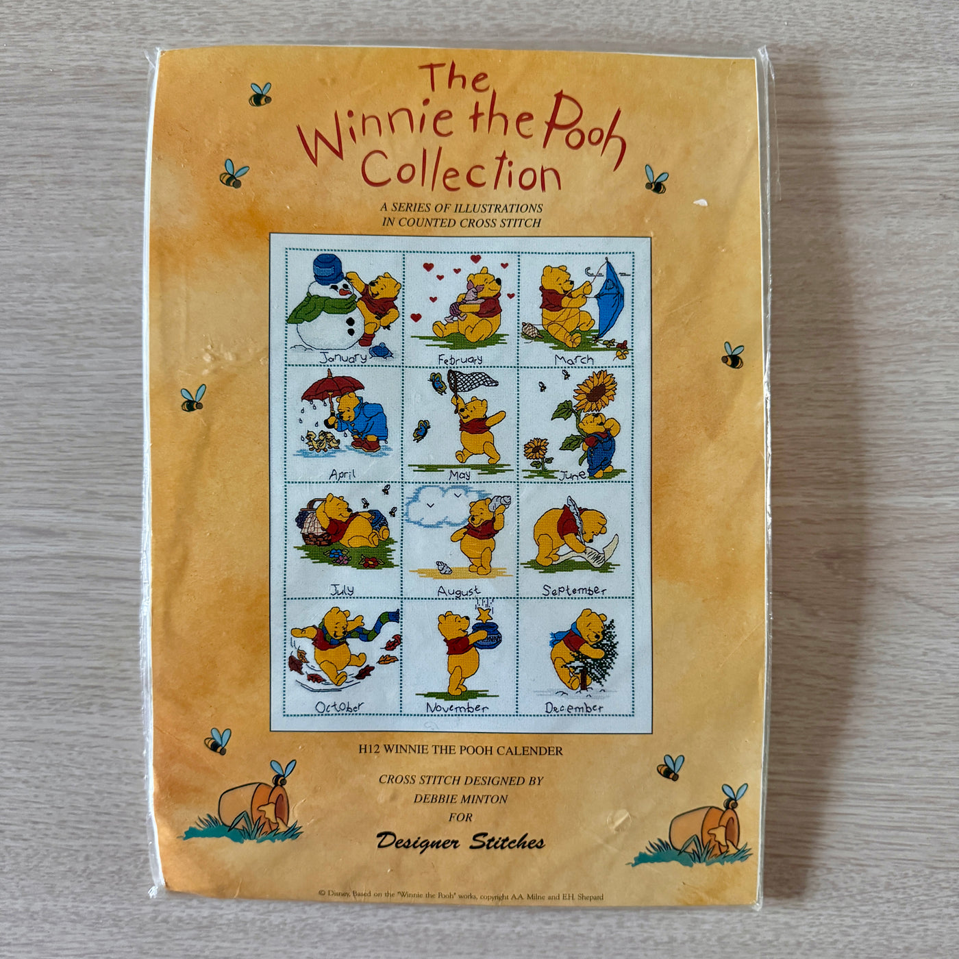 Vintage New Walt Disney Winnie The Pooh Bear Calendar Year Months