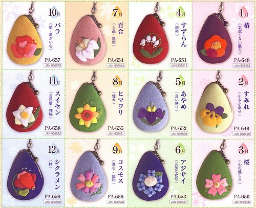 キット・花のしずくマカロンポーチ・2月 すみれ |生地 和柄/和布