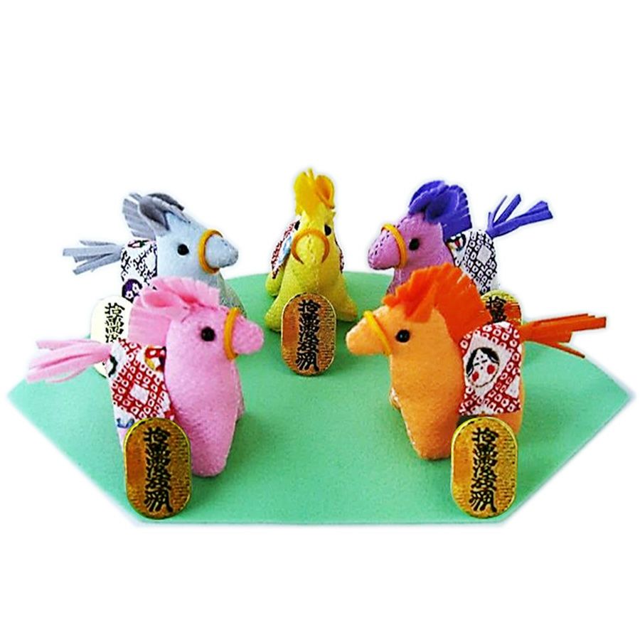 2026干支手作りキット なかよし五福馬 |生地 和柄/和布/ちりめん手芸