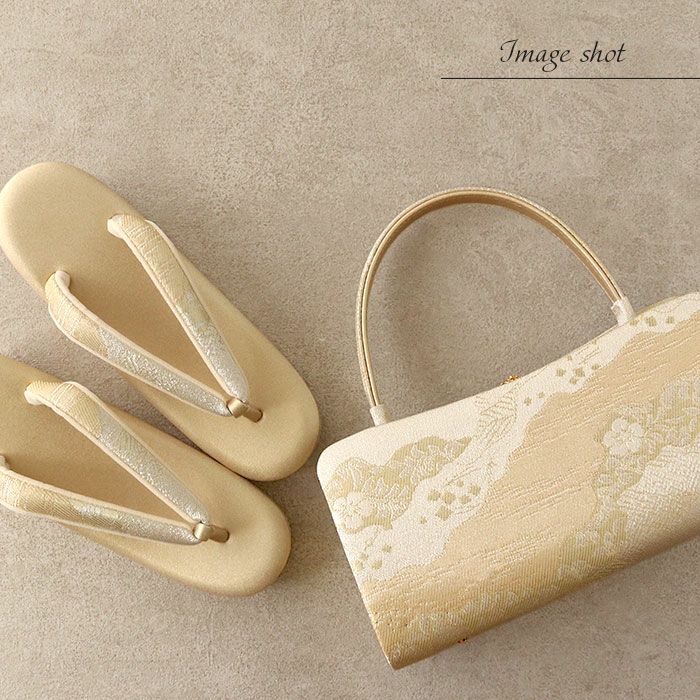 草履バッグセット 留袖用 訪問着用 草履バッグ 浅草 匠 M L ゴールド